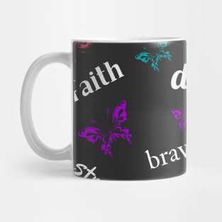 Positive Affirmation Butterfly Pattern Mug